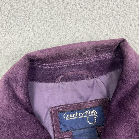 Vintage Country Shop Western Cowboy Cowgirl Suede Leather Jacket Button Women M‎ - Picture 5 of 10